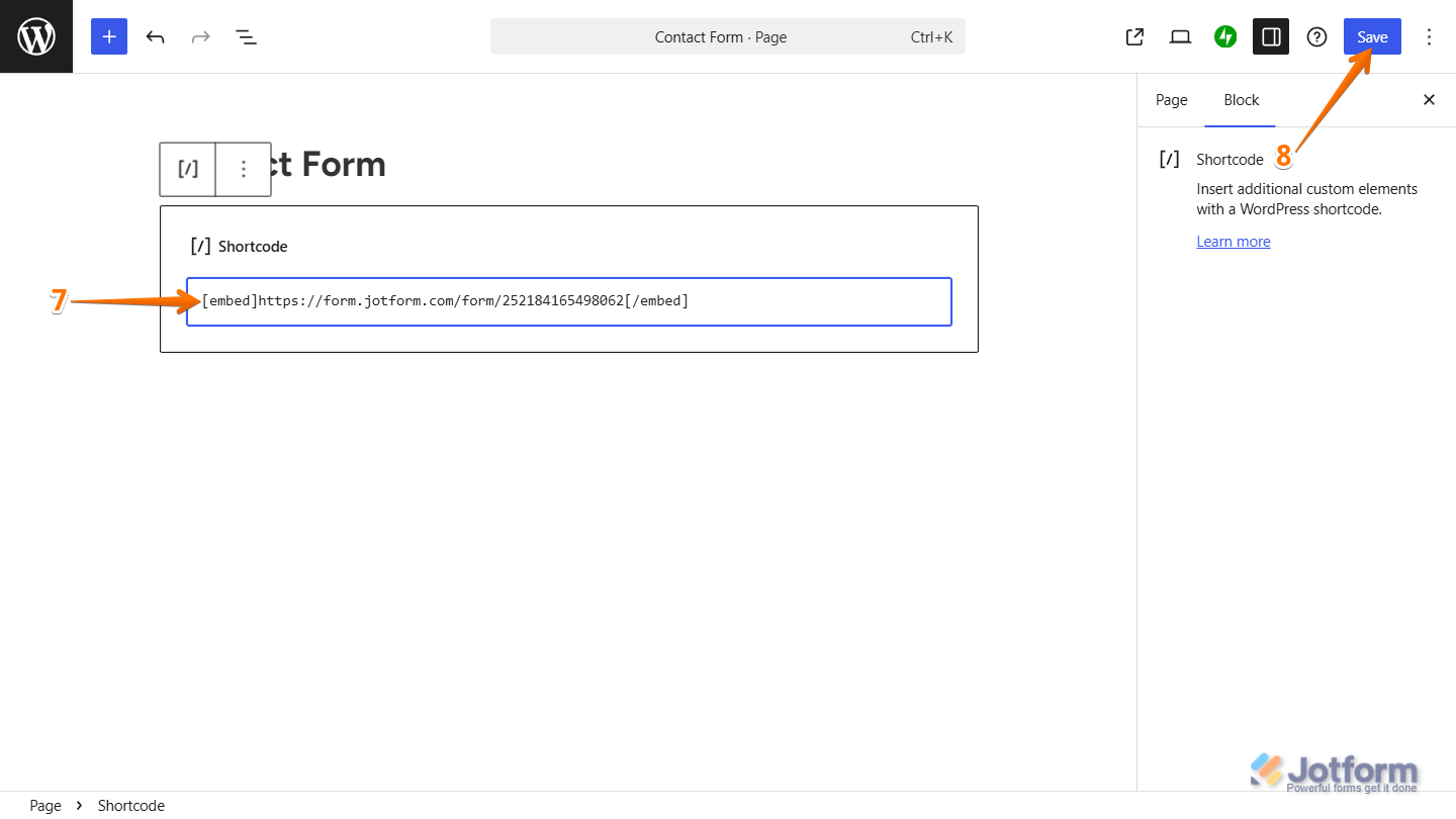 Guia Rápido para Incorporação de Formulários no WordPress Image-20