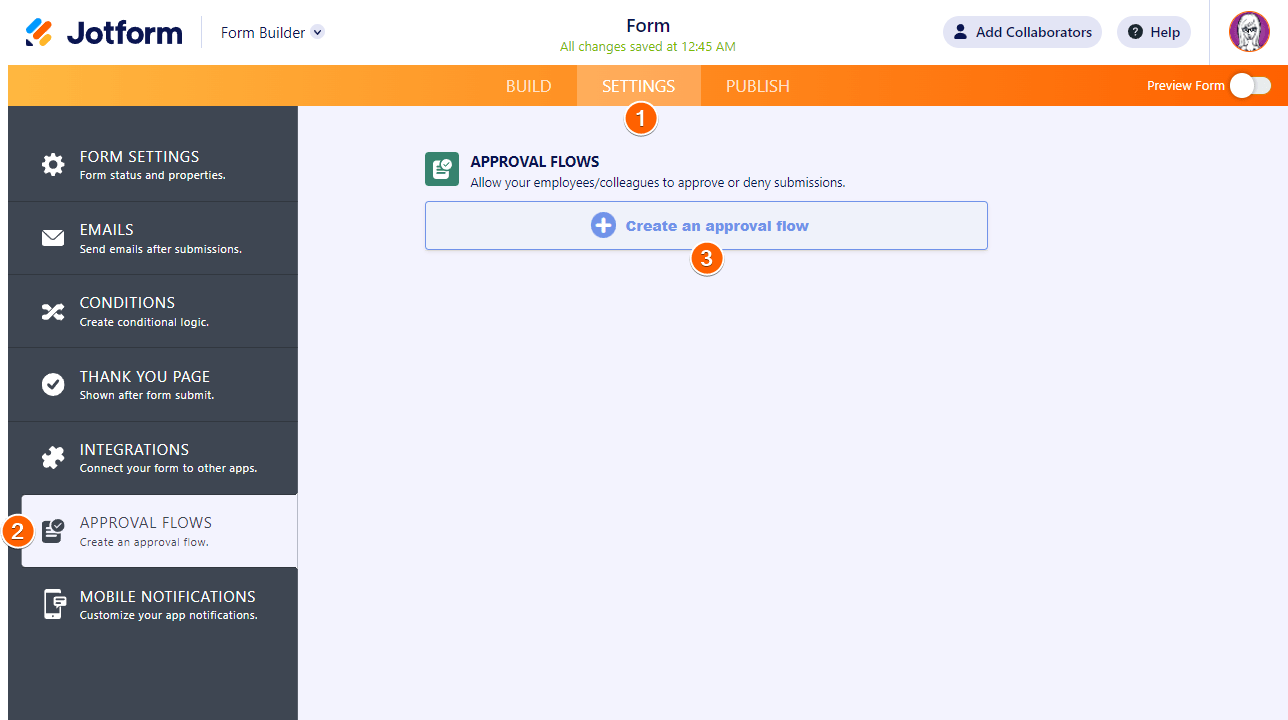 Steps to create an approval flow in Jotform Form Builder Screenshot 51