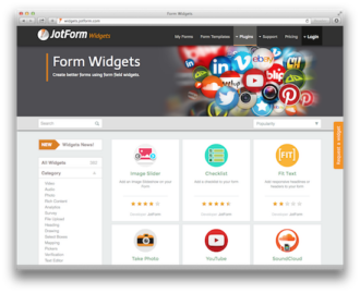 Jotform Widgets Used One Million Times!