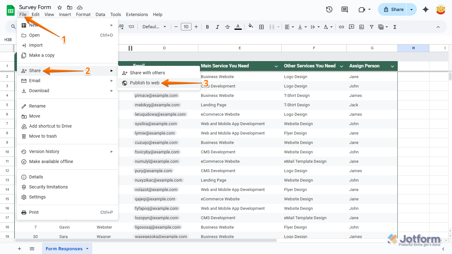 How to Embed Spreadsheet in Your Form Image-1
