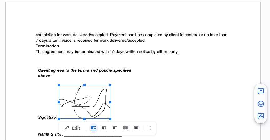 Google Docs Image Resize and Placement Editor