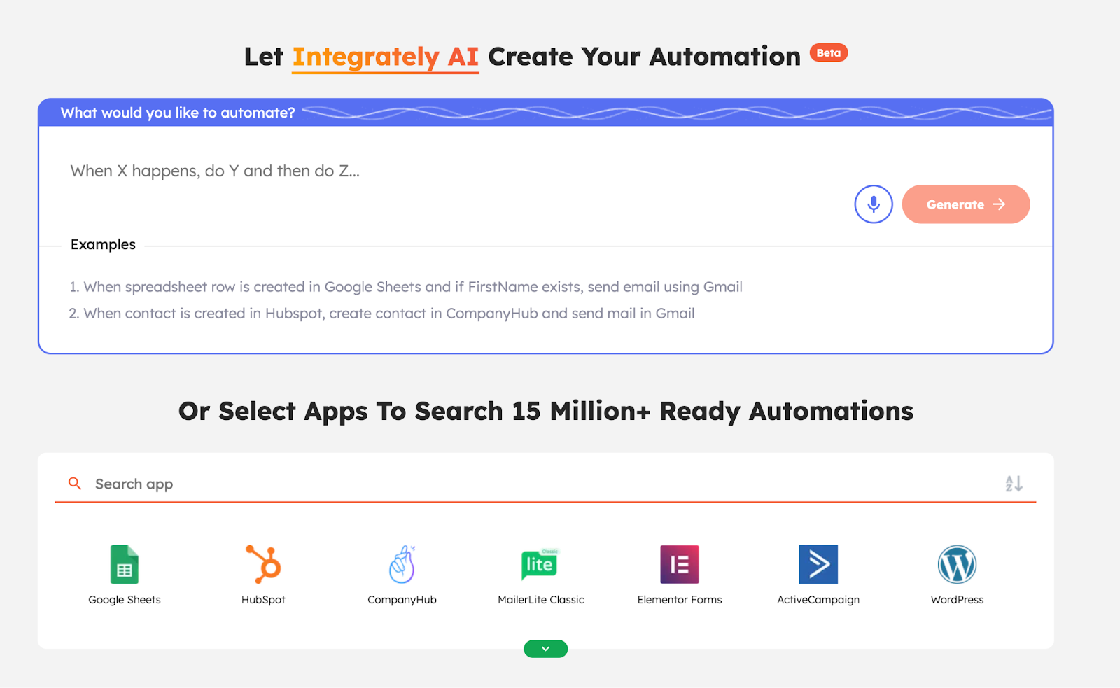 Integrately Standout Features