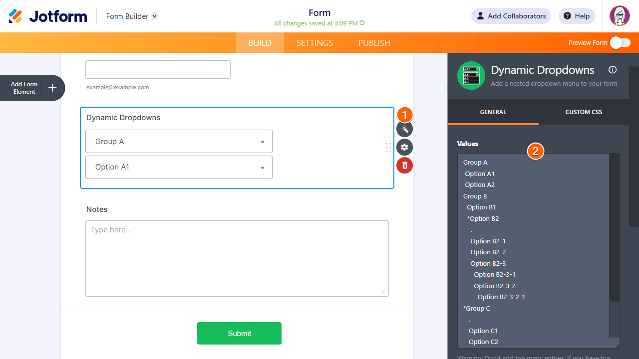 Steps to add Dynamic Dropdowns values in Jotform Form Builder Screenshot 84