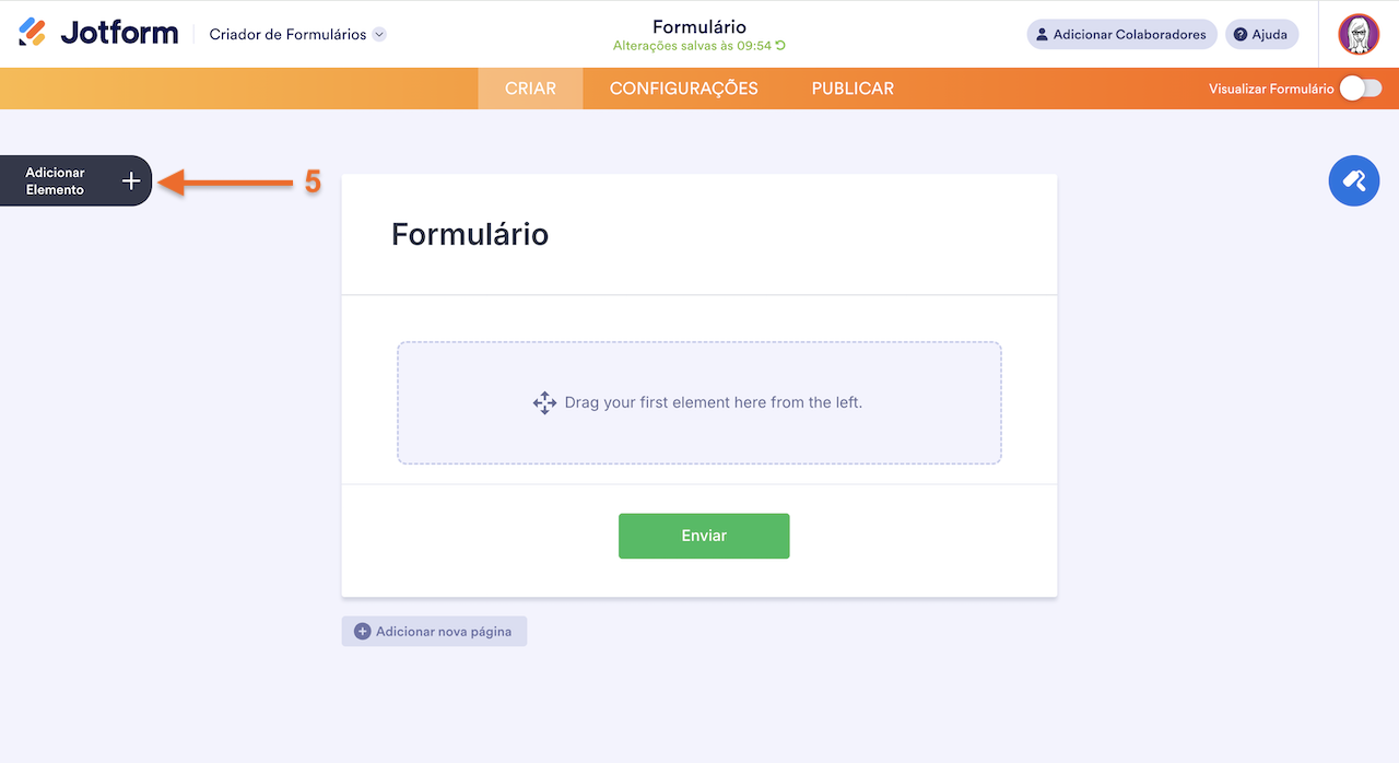 Adicionando Elemento ao Formulário