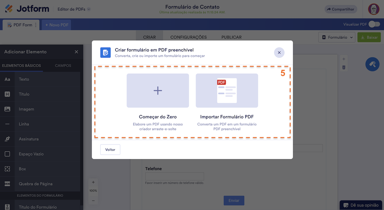 Criar PDF Preenchível