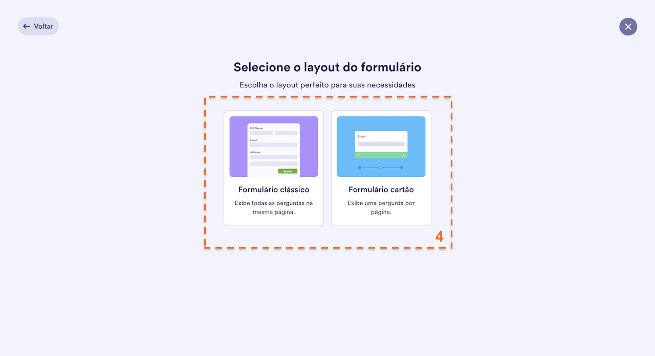 Selecionando Tipo de Layout