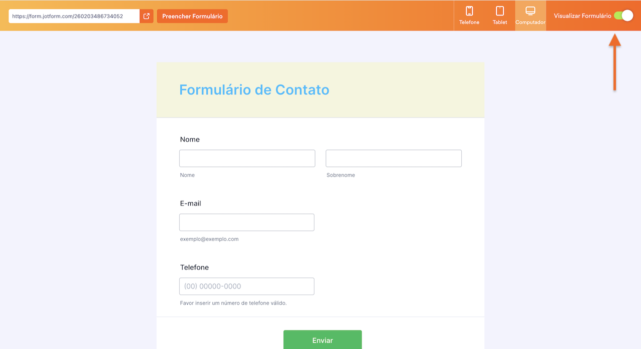 Visualizar Formulário