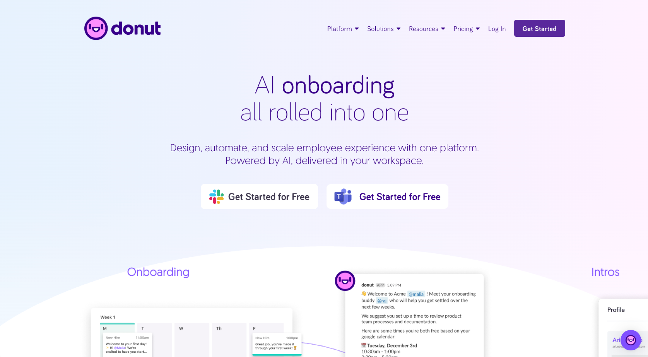 Donut Landing Page