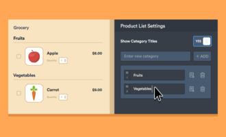 Announcing product categories for order forms Announcing product categories for order forms