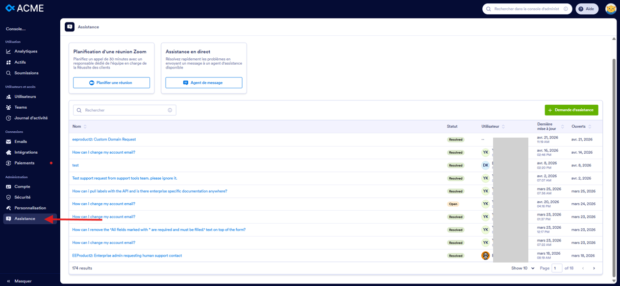 Comment utiliser la console d'administration Jotform Entreprise Image-1
