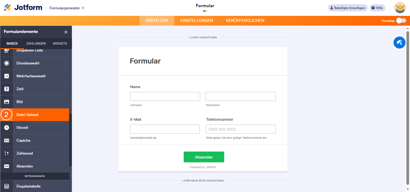 Wie erstelle ich ein Formular, um Dateien hochzuladen? Image-2