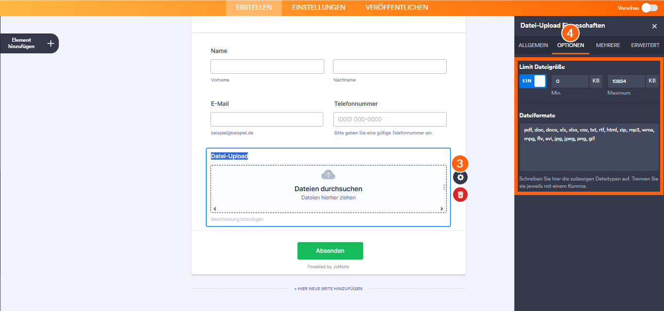 Wie erstelle ich ein Formular, um Dateien hochzuladen? Image-3