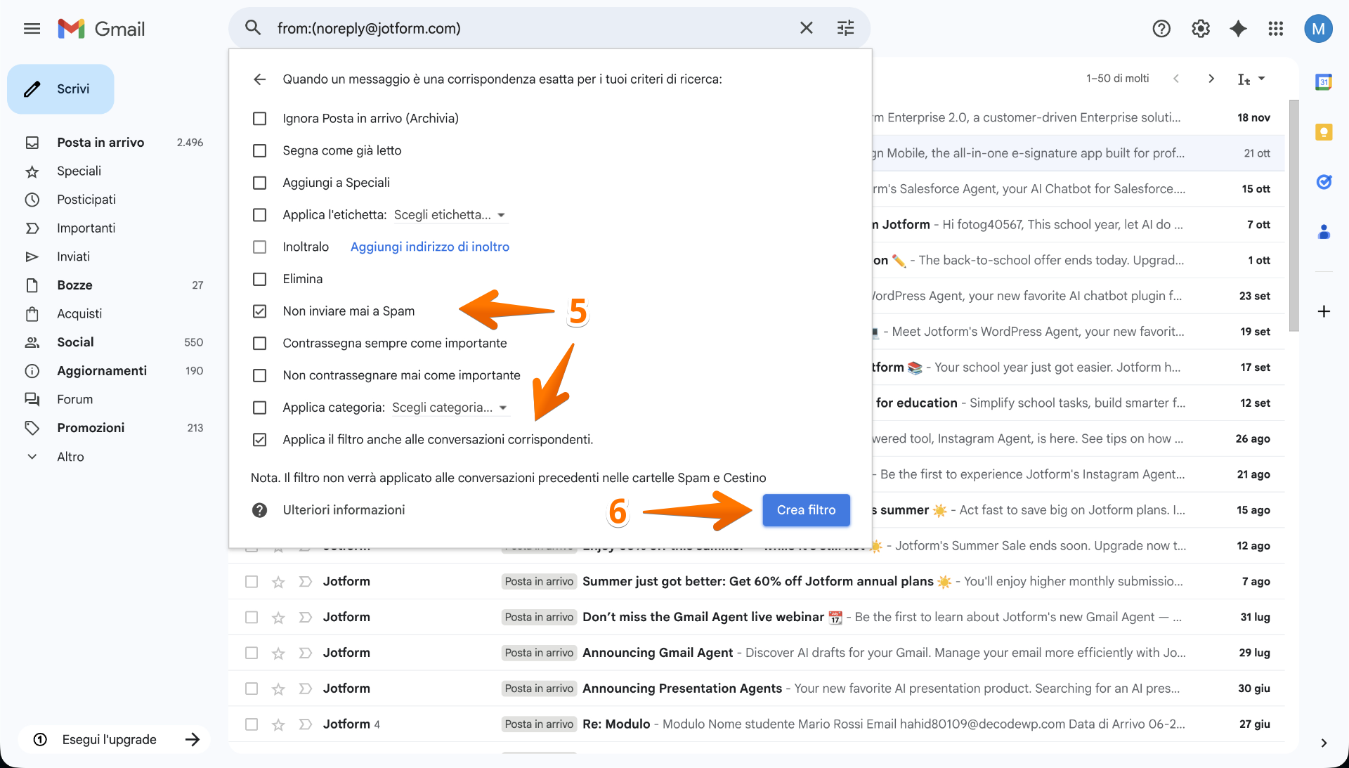 Come impedire alle e-mail di arrivare nella cartella Spam di Gmail Image-4