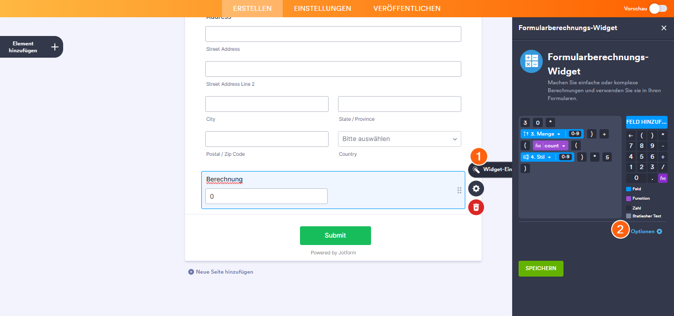 Wie Sie eine Formularberechnung mit einem Widget durchführen Image-12