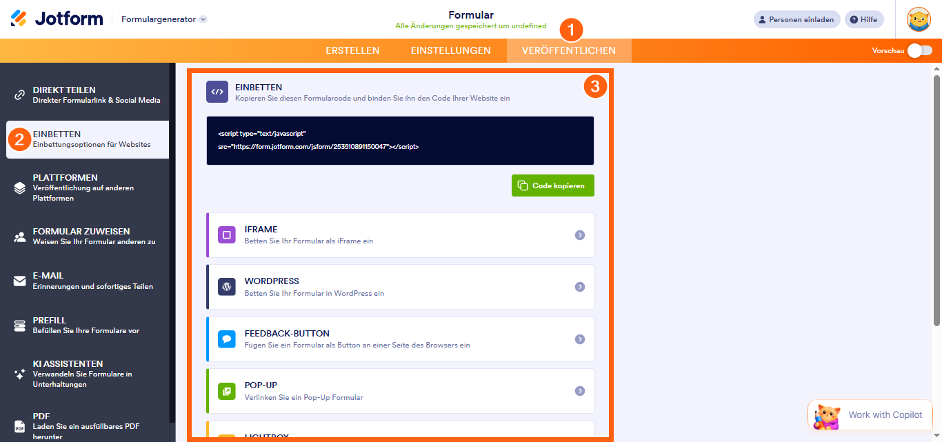 Welchen Formular-Einbettungs-Code sollte ich verwenden? Image-3