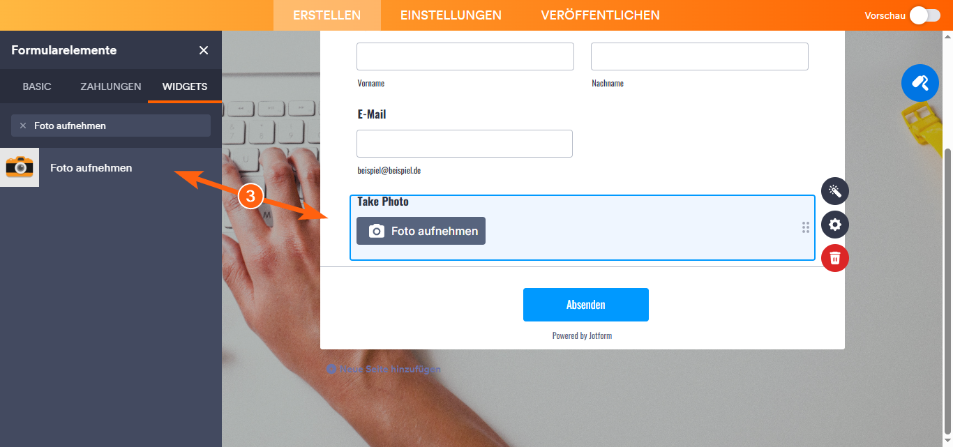 Wie Sie ein Widget zu Ihrem Formula hinzufügen Image-3