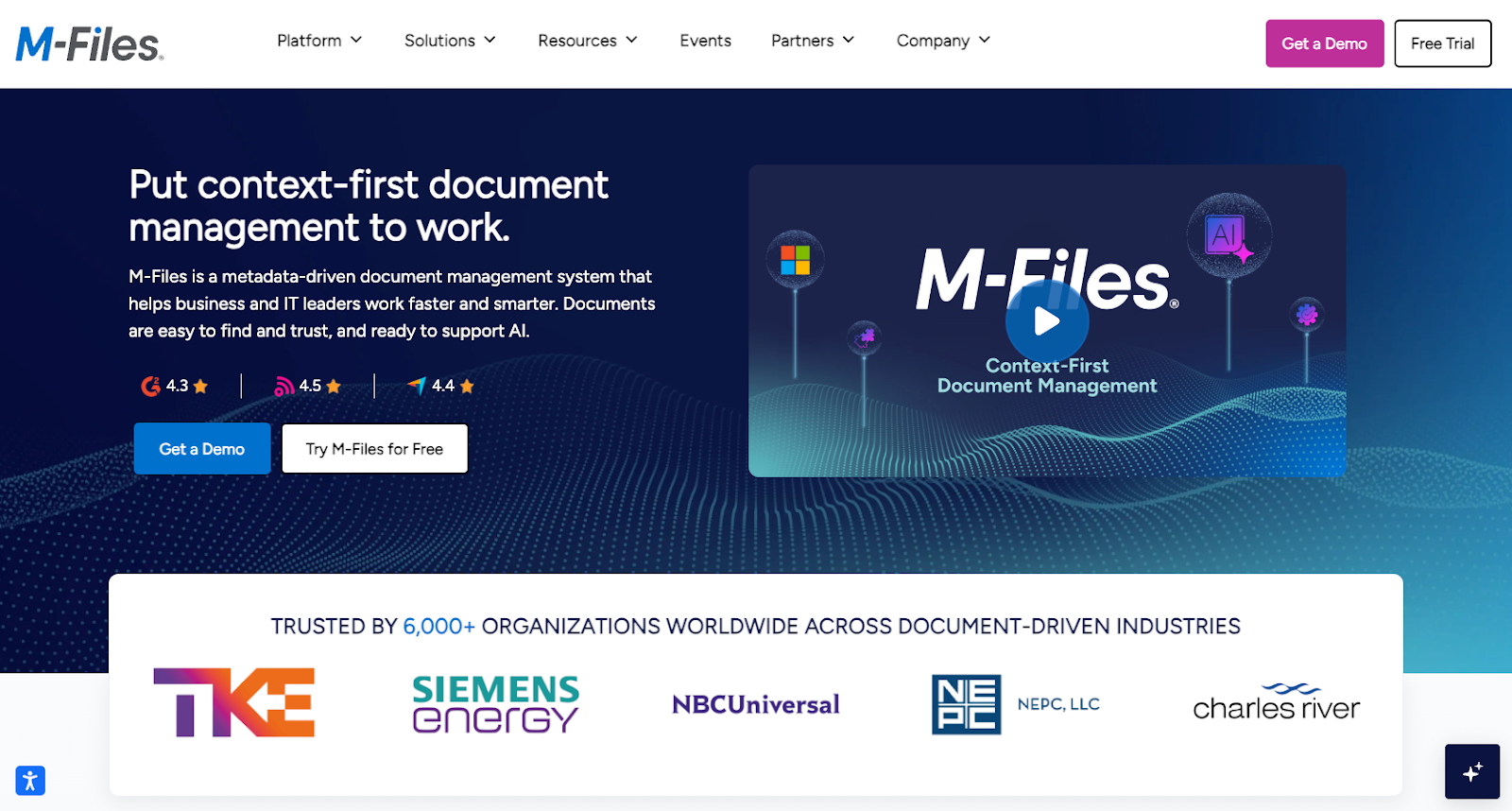 M-Files Landing Page