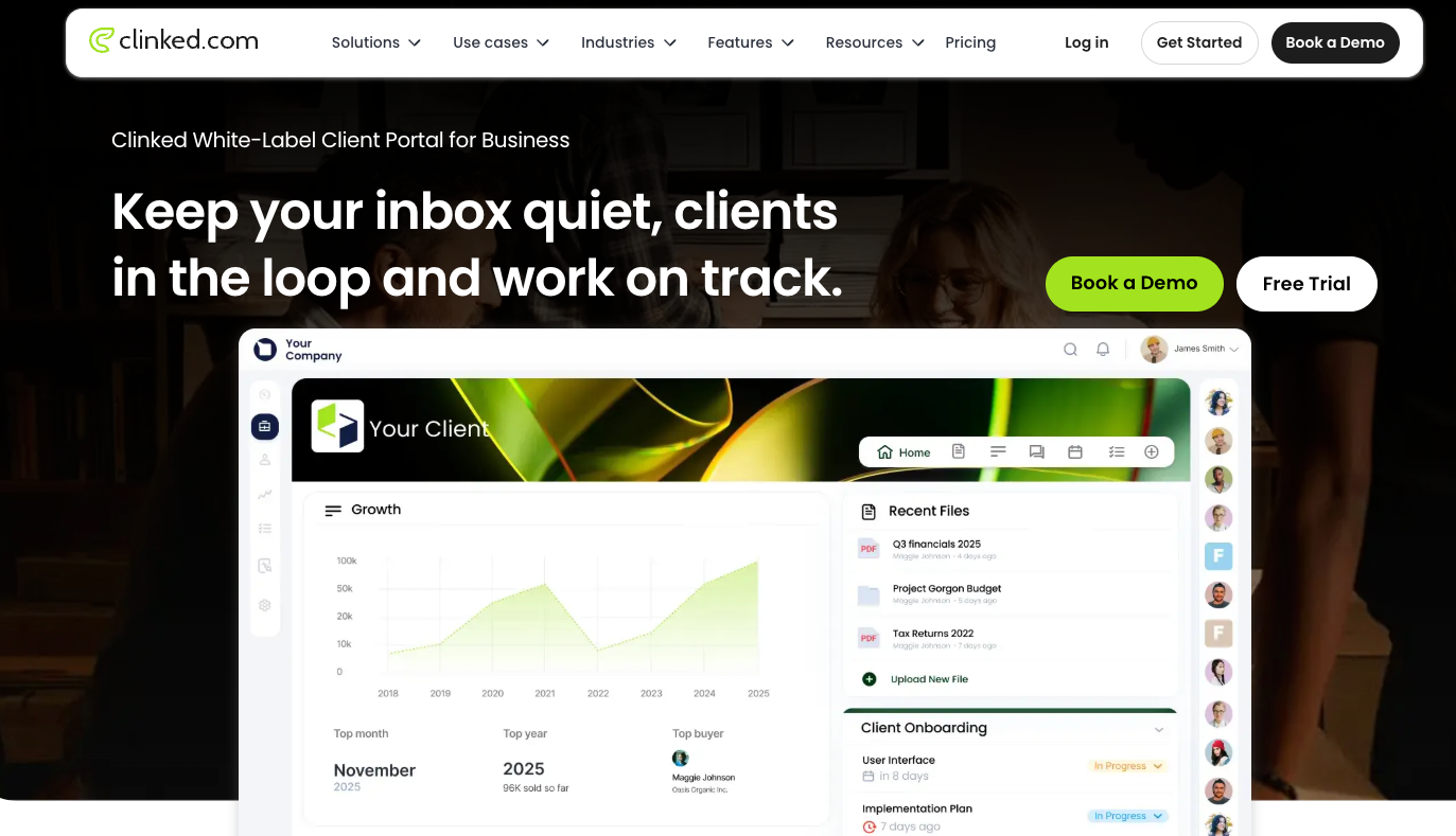Clinked Landing Page