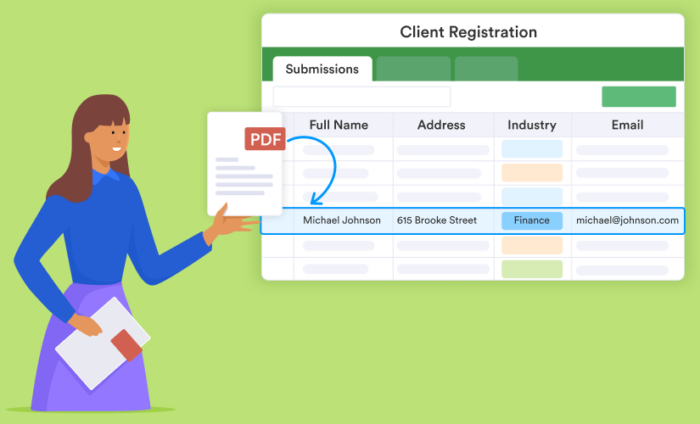 How to submit a PDF form to a database