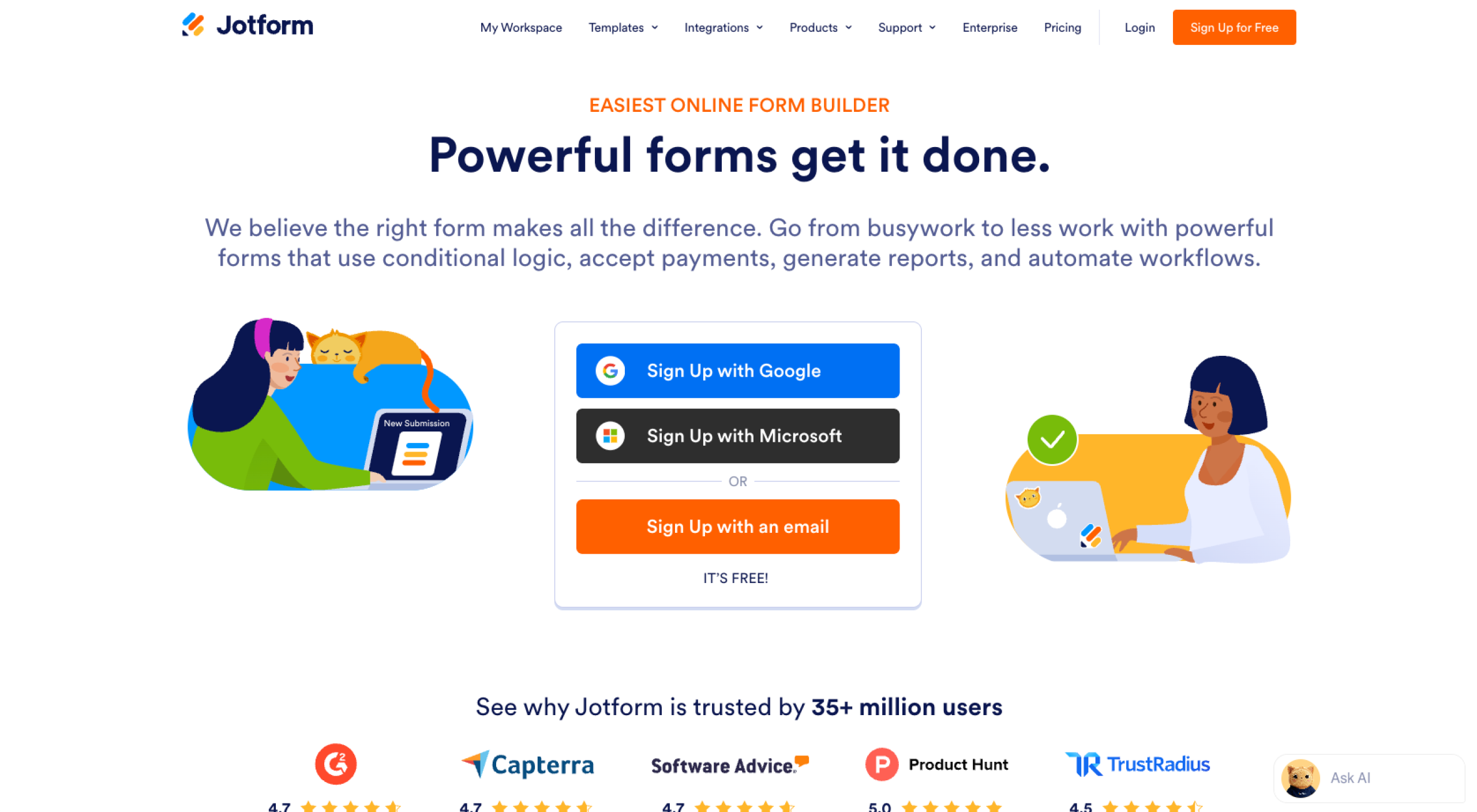 Jotform Landing Page