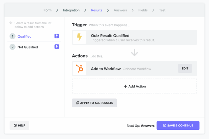 Interact Quiz Maker Interface