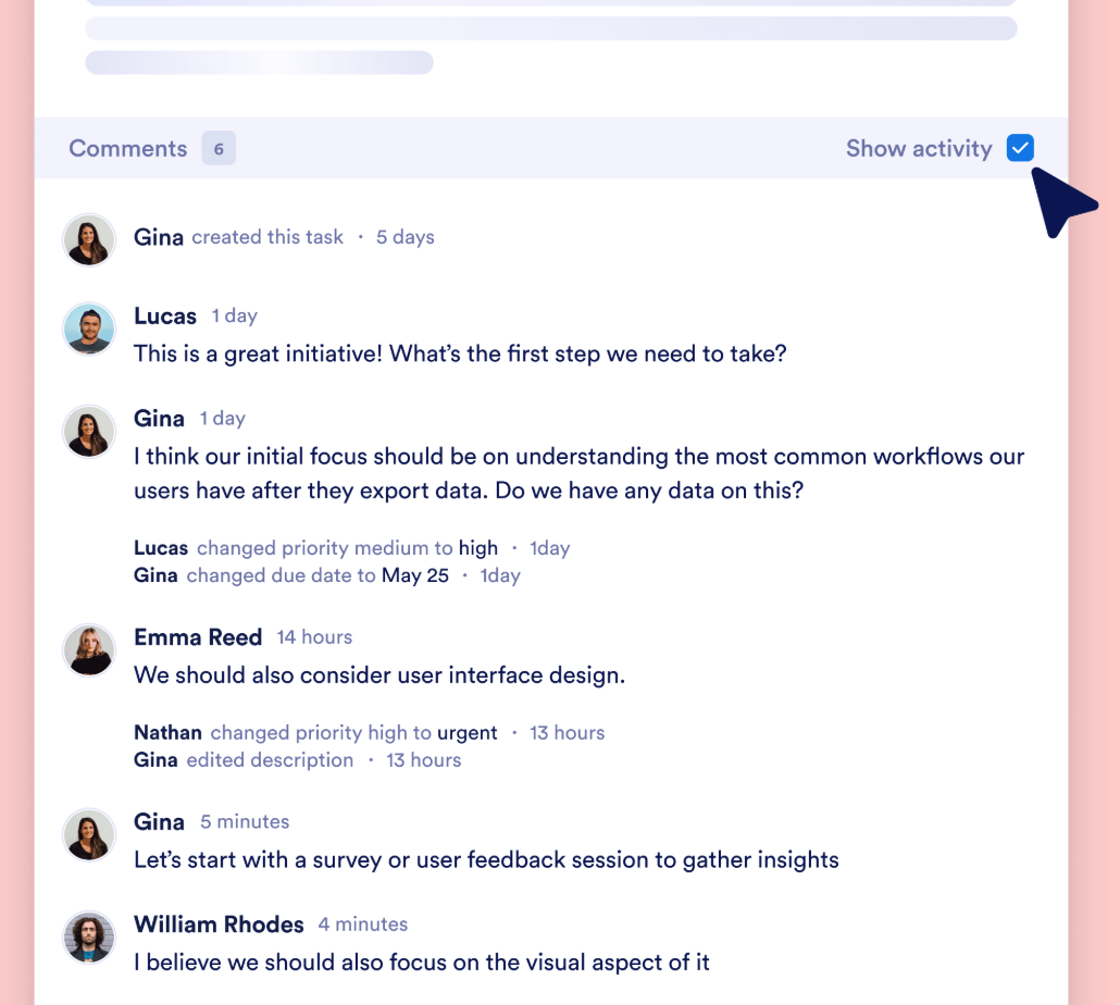 Jotform Boards Task Comments View