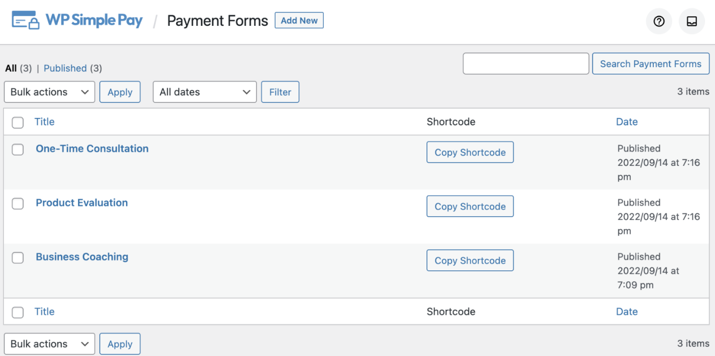 WP Simple Pay User Interface