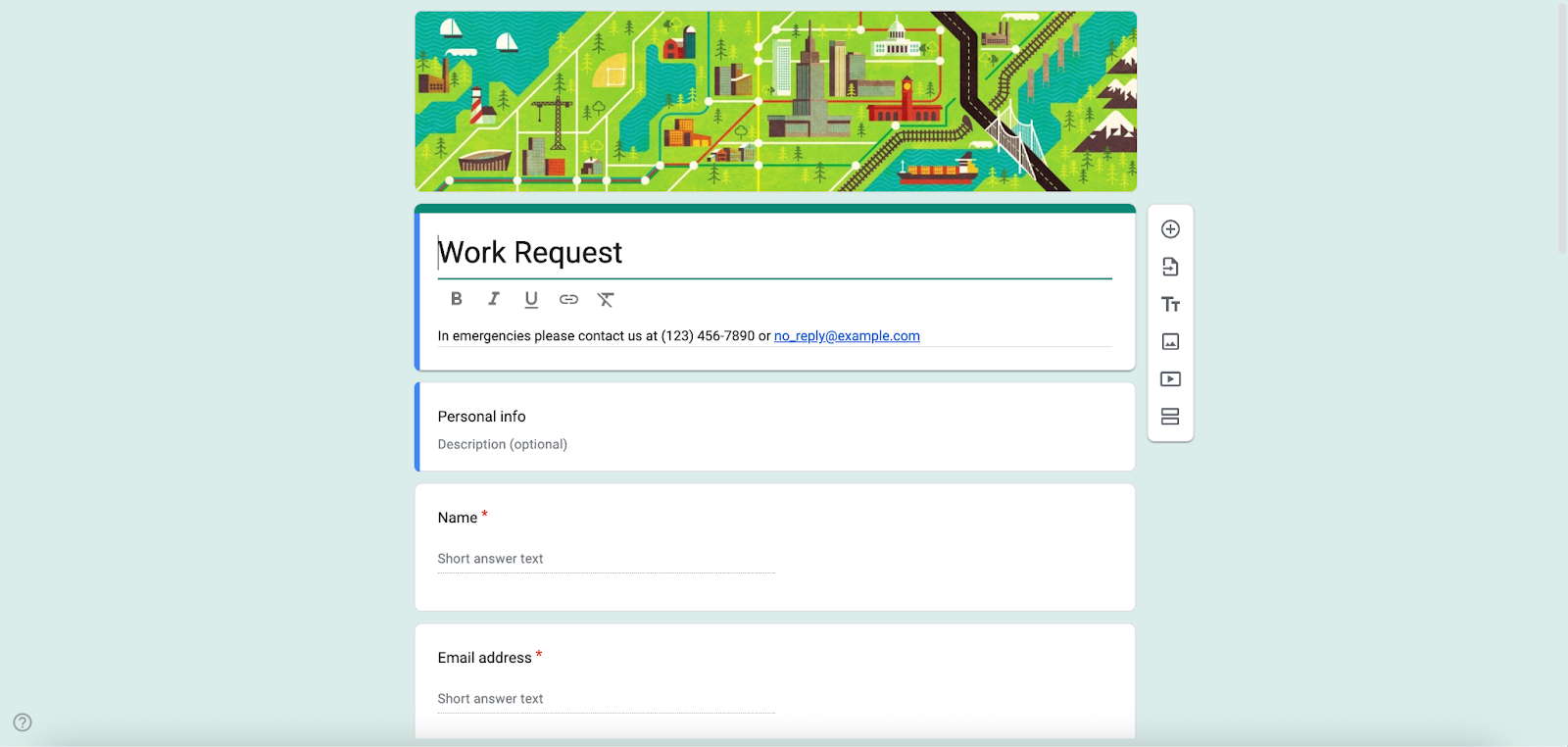Google Forms Work Request Form Template