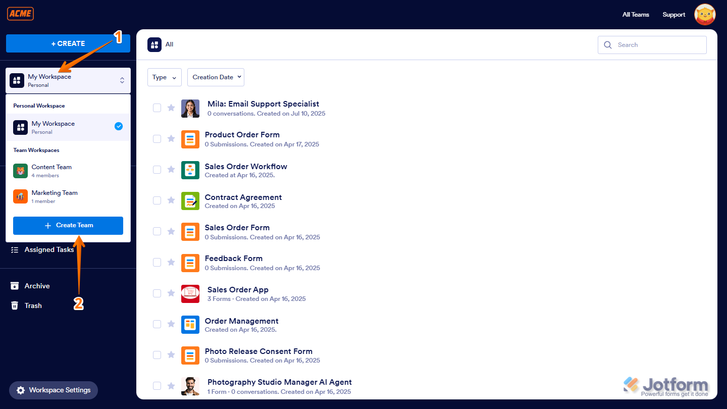 How to Create a Jotform Team Image-1