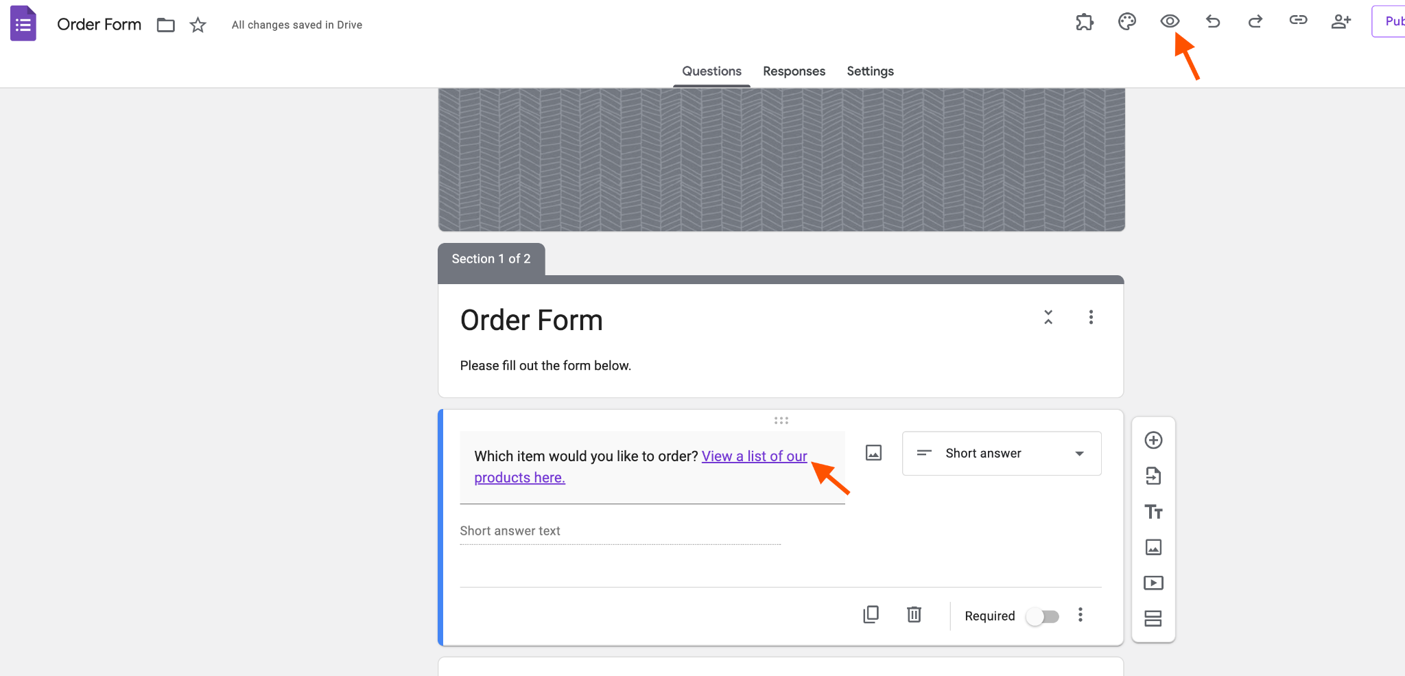 How to add a link to a Google Form Image-5