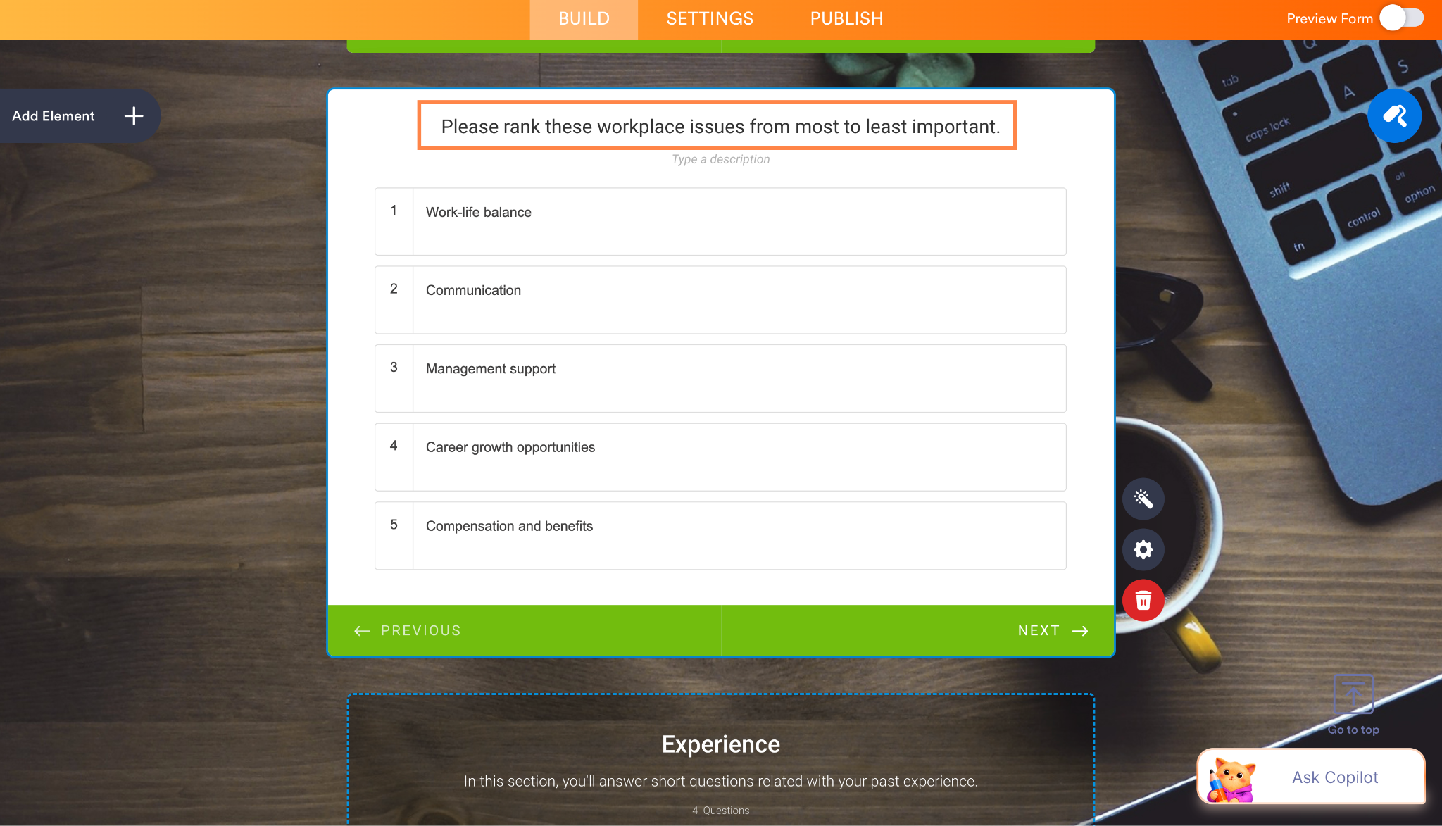 Jotform Form Builder Orderable List Widget Title