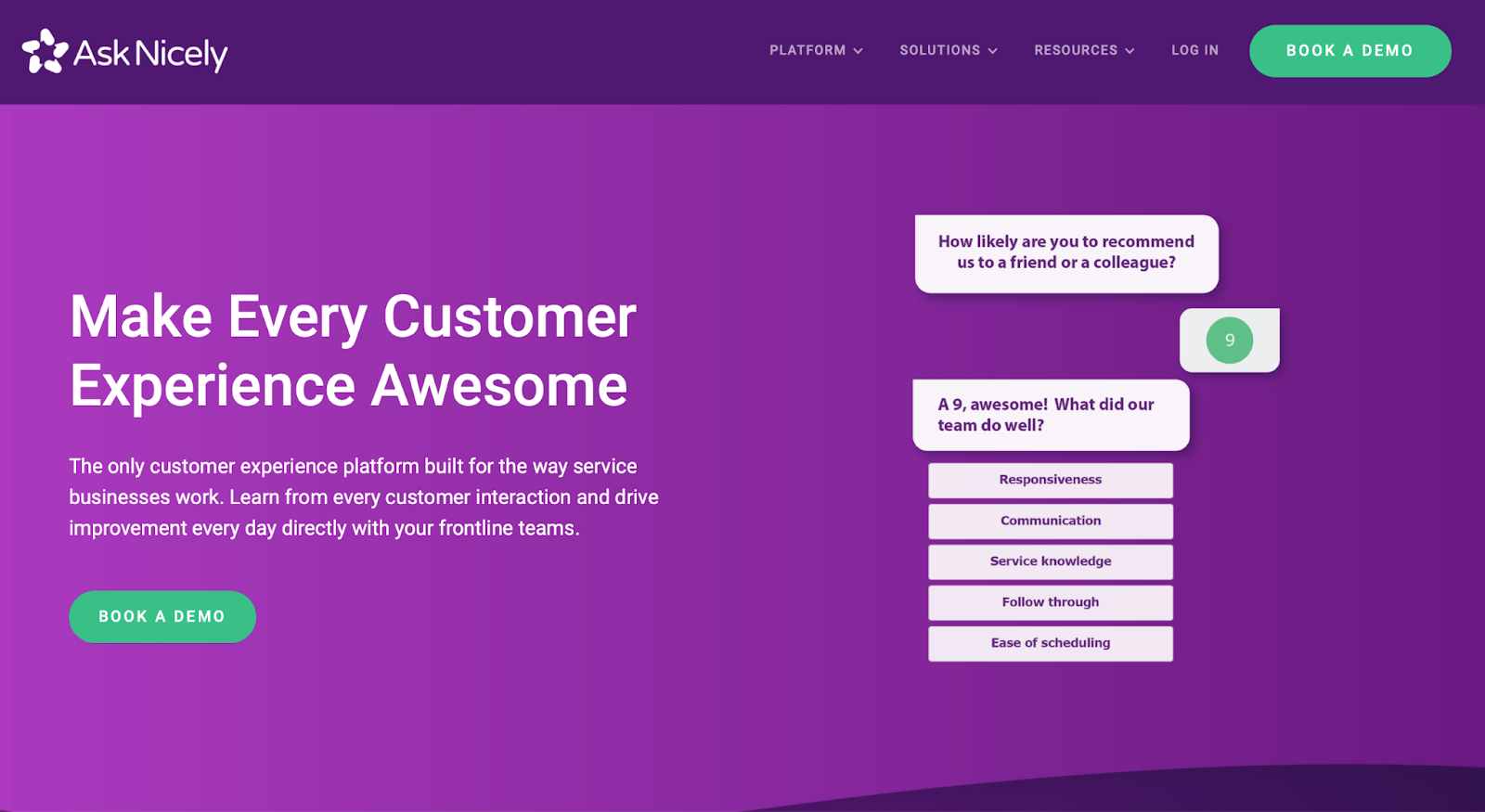 ask nicely landing page