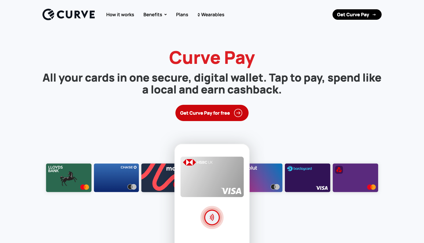 Curve Pay Landing Page