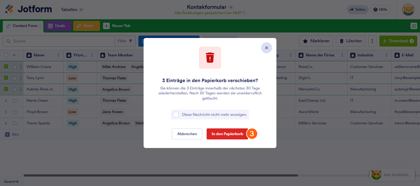 Wie Sie Formularübermittlungsdaten löschen Image-6