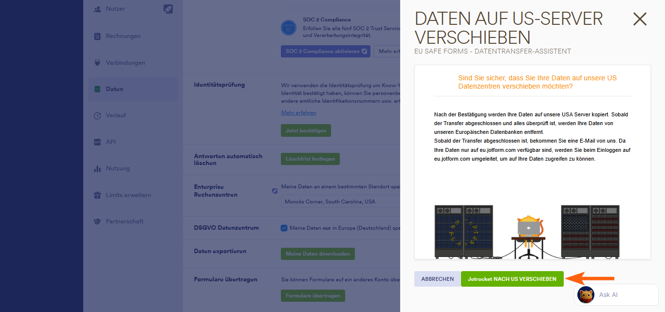 Wie Sie Ihre Daten auf EU Servern speichern können (Datenresidenz in der EU) Image-3