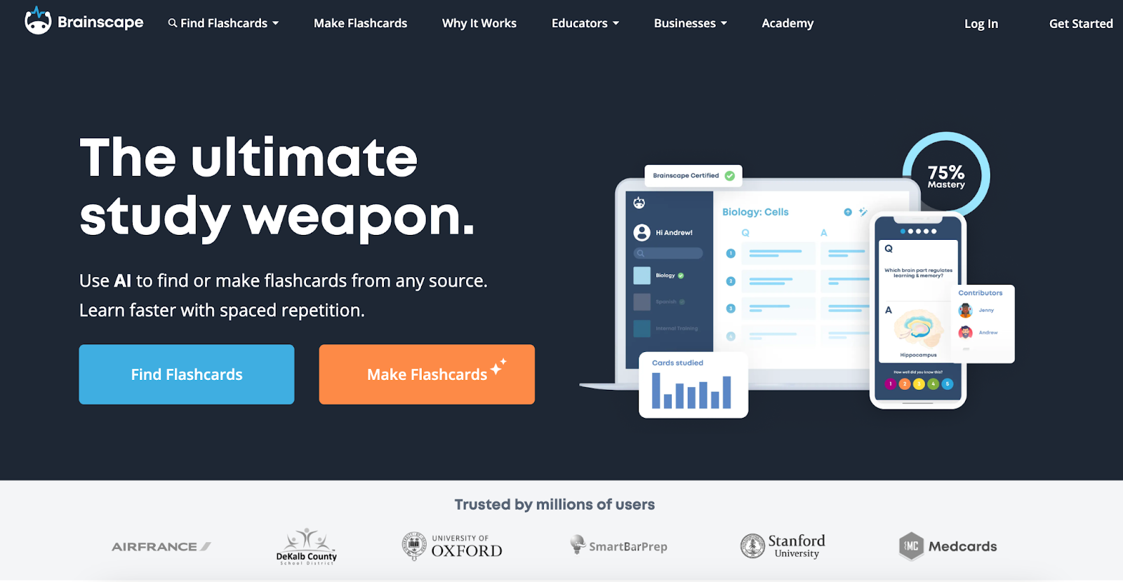 Brainscape Landing Page