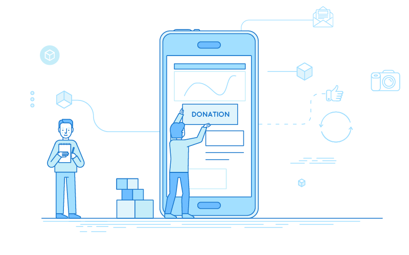 وضع أزرار التبرع