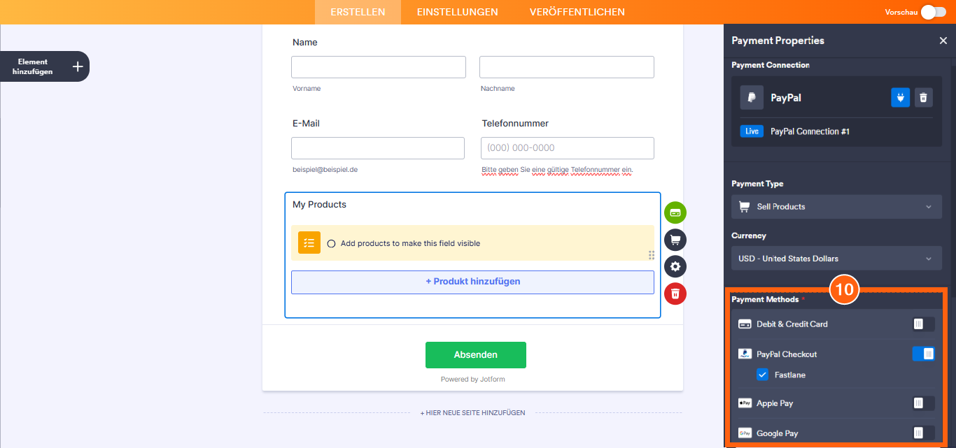 Wie Sie PayPal Business mit Jotform integrieren können Image-20