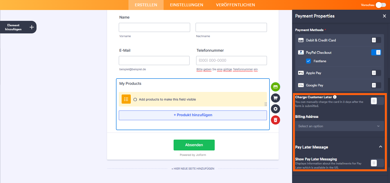 Wie Sie PayPal Business mit Jotform integrieren können Image-21