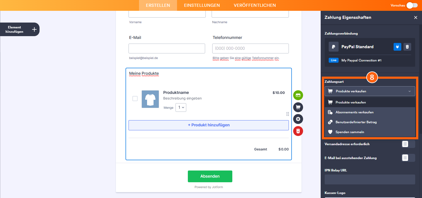 Wie Sie PayPal Business mit Jotform integrieren können Image-18