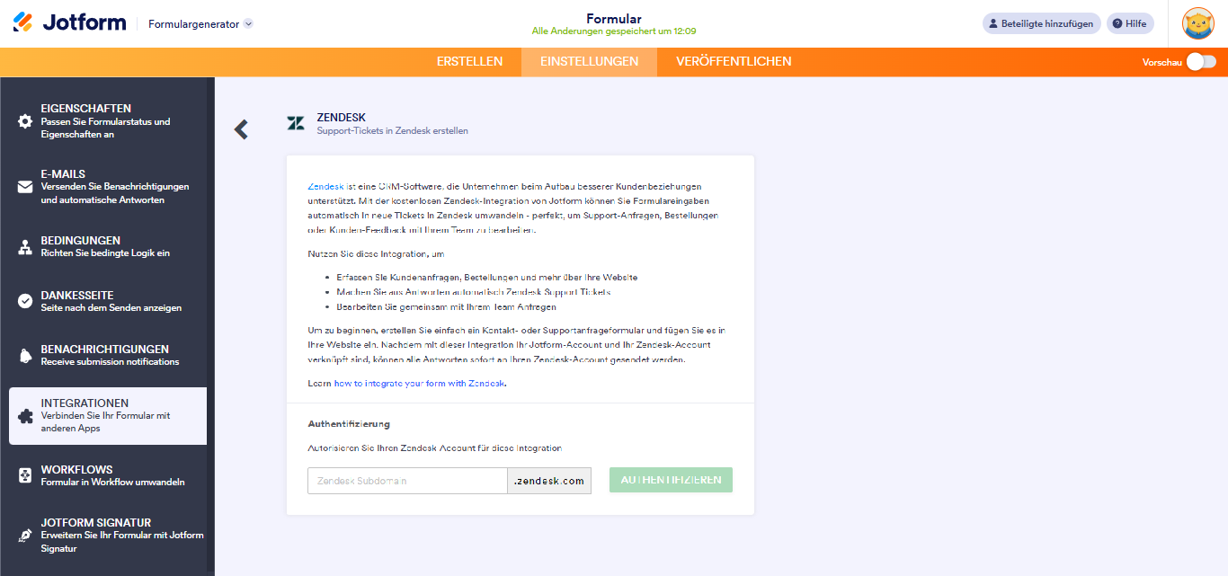 Wie Sie Jotform in Zendesk integrieren können Image-2
