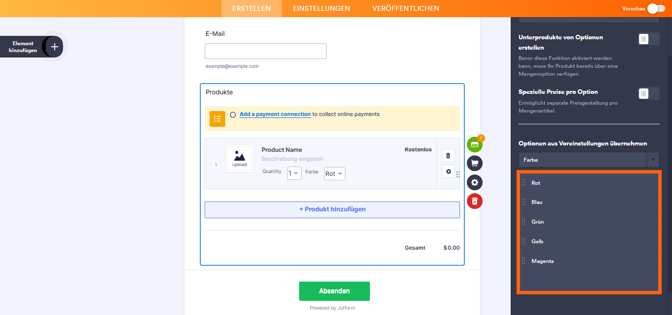 Erstellen von Unterprodukten basierend auf einer Produktoption Image-7