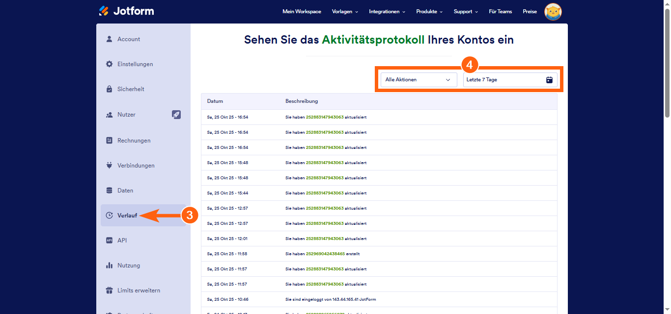 Wie Sie die Aktivitätsprotokolle Ihres Kontos einsehen Image-2