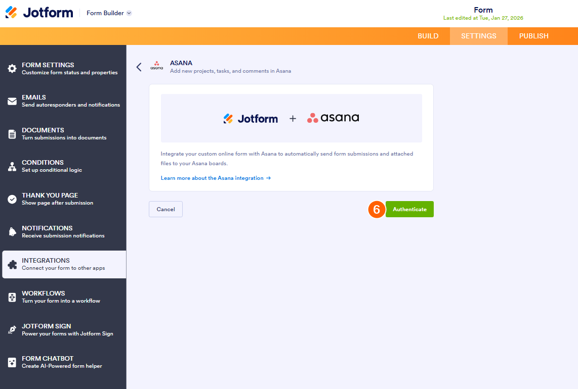 Aufgaben in Asana mit Formularantworten von Jotform erstellen Image-12