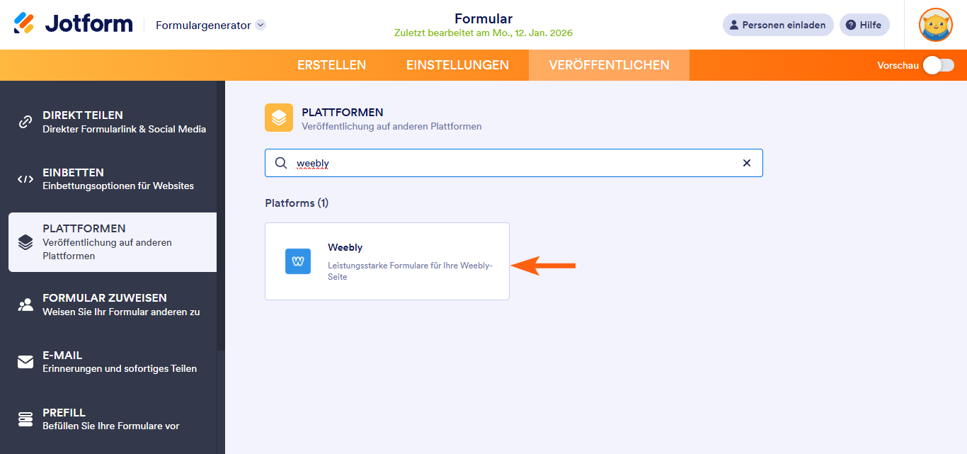 Ein Formular zu Weebly hinzufügen Image-2