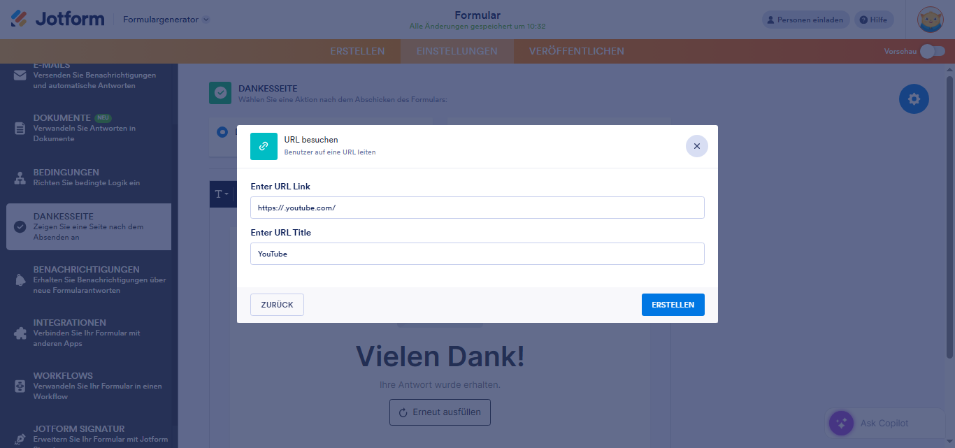 Aktionsbuttons auf Danke-Seiten verwenden Image-7