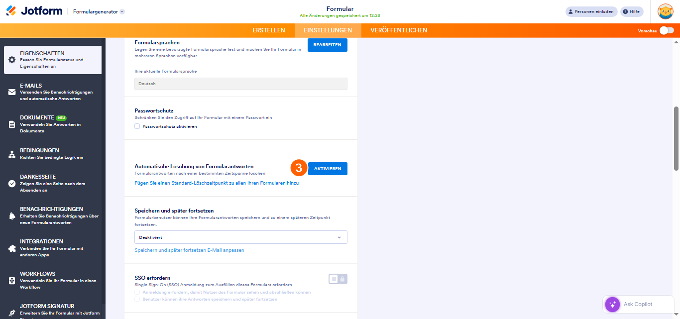 Automatisches Löschen der Formularantworten Image-2