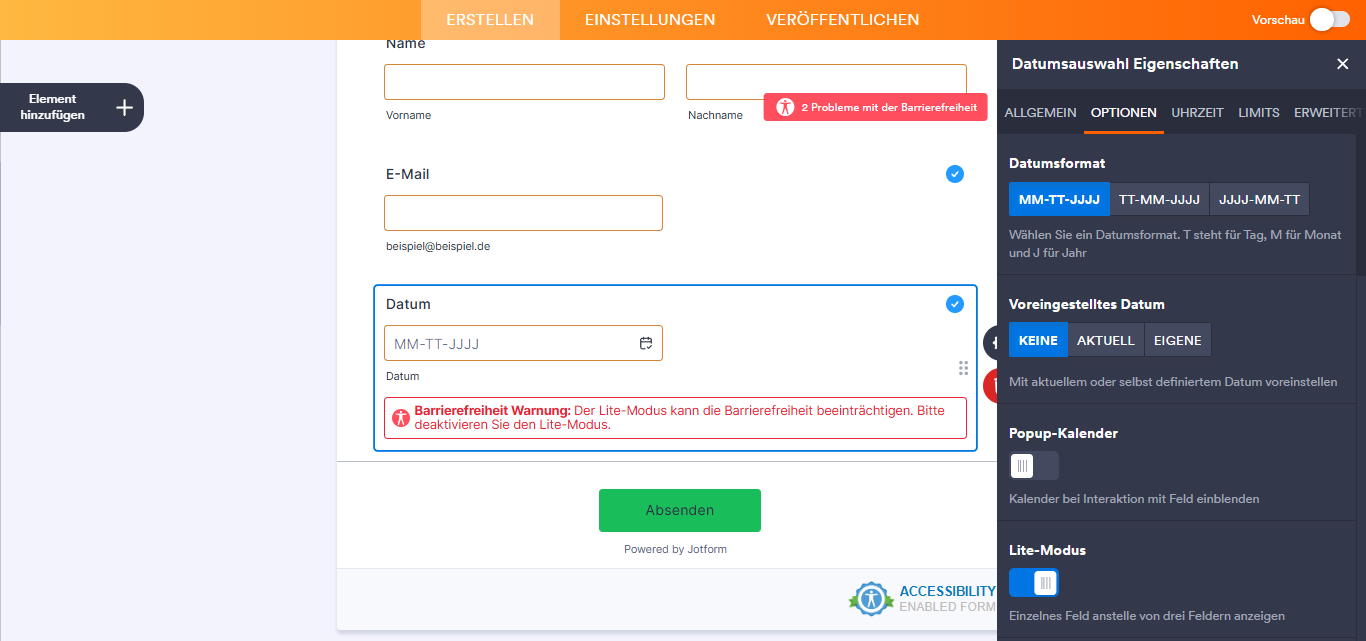 Wie Sie die Warnung zur Barrierefreiheit in Formularen beheben Image-10