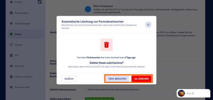 Automatisches Löschen der Formularantworten Image-17