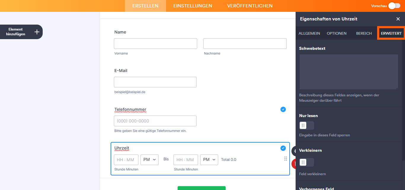 Wie Sie ein Zeitfeld zu einem Formular hinzufügen Image-5